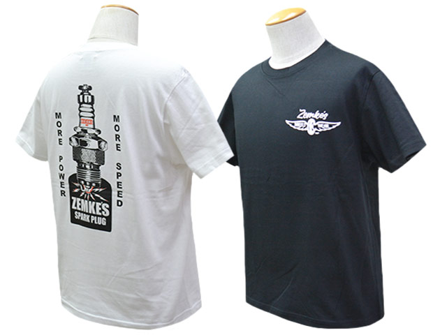 ��2����ZEMKE'S WHEELS WEAR/���ॱ���ۥ����륺�������ۡ�Crew Neck S/S Tee��SPARK PLUG��/���롼�ͥå����硼�ȥ��꡼��Tee�ɥ��ѡ����ץ饰�ɡ�
