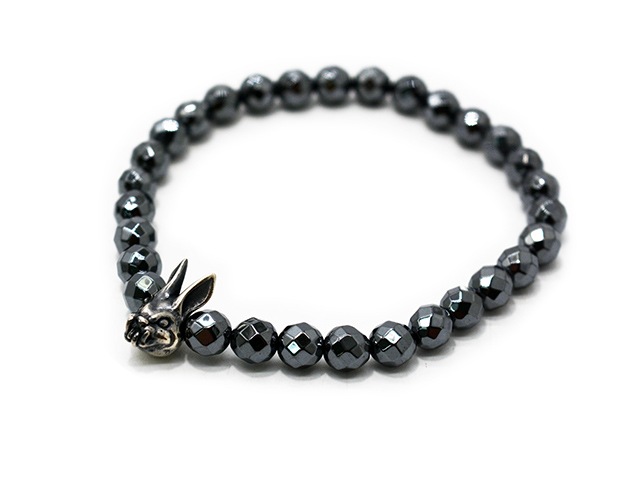 ��MAD CULT/�ޥåɥ���ȡۡ�Evil Rabbit Stone Bracelet��Cut Hematite��/�����ӥ��ӥåȥ��ȡ���֥쥹��åȡɥ��åȥإޥ����ȡɡ�(SB-22)