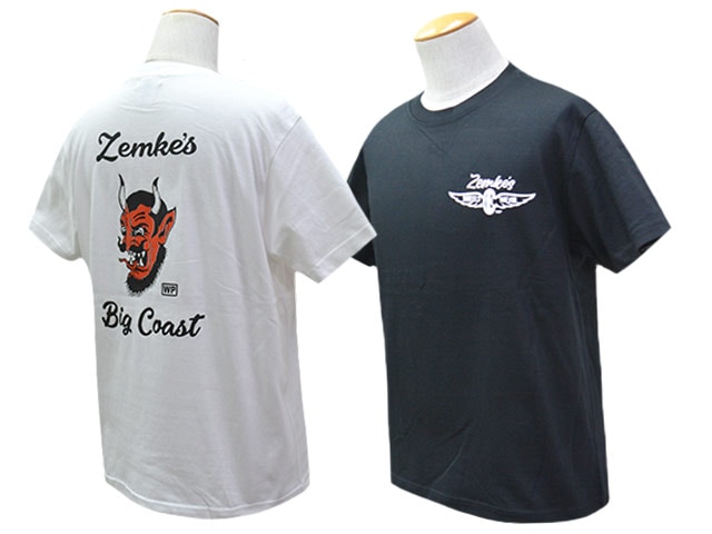 ��2����ZEMKE'S WHEELS WEAR/���ॱ���ۥ����륺�������ۡ�Crew Neck S/S Tee��DEVIL��/���롼�ͥå����硼�ȥ��꡼��Tee�ɥǥӥ�ɡ�