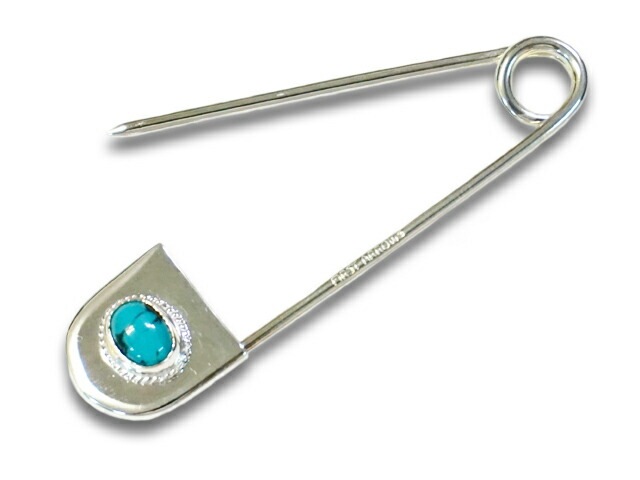 ��FIRST ARROW's/�ե������ȥ��������ۡ�Small Safety Pins with Turquoise/�����������դ����⡼�륻���եƥ����ԥ󥺡�(O-244)
