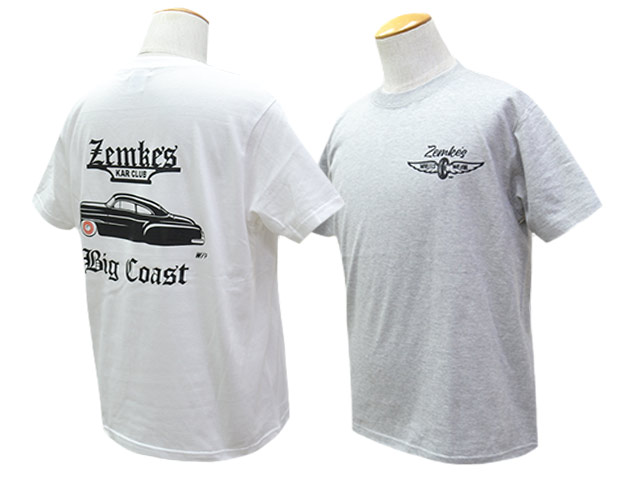 ��2����ZEMKE'S WHEELS WEAR/���ॱ���ۥ����륺�������ۡ�Crew Neck S/S Tee��KAR CLUB��/���롼�ͥå����硼�ȥ��꡼��Tee�ɥ�������֡ɡ�