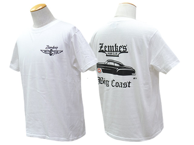 ��2����ZEMKE'S WHEELS WEAR/���ॱ���ۥ����륺�������ۡ�Crew Neck S/S Tee��KAR CLUB��/���롼�ͥå����硼�ȥ��꡼��Tee�ɥ�������֡ɡ�