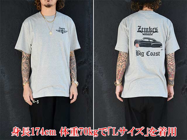 ��2����ZEMKE'S WHEELS WEAR/���ॱ���ۥ����륺�������ۡ�Crew Neck S/S Tee��KAR CLUB��/���롼�ͥå����硼�ȥ��꡼��Tee�ɥ�������֡ɡ�