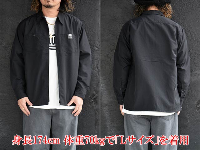 ��4����BLUCO/�֥륳��2026SS��Nylon Full Zip Shirt/�ʥ�����ե른�åץ���ġ�(161-11-014)