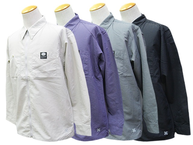 ��4����BLUCO/�֥륳��2026SS��Nylon Full Zip Shirt/�ʥ�����ե른�åץ���ġ�(161-11-014)