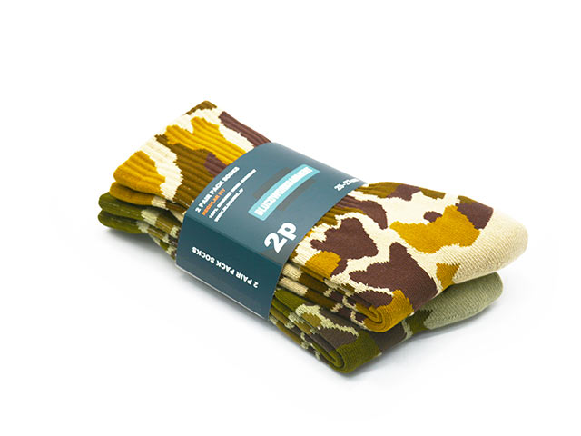2­���åȡ�BLUCO/�֥륳��2026SS��2-Pack Sox"Camo"/2�ѥå����å����ɥ���ɡ�(163-55-010)