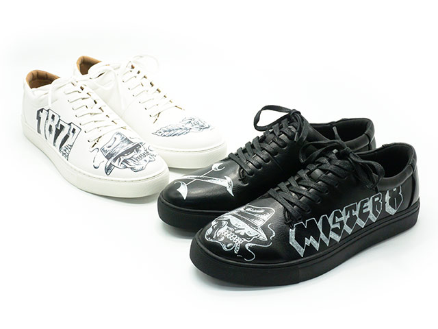 (50% OFF)��8���MISTER X/�ߥ��������å�����2023AW��Prisoner Shoes��Hand Paint��/�ץꥺ�ʡ����塼���ɥϥ�ɥڥ���ȡɡ�(UNCHANGING LOVE/��������󥸥󥰥��/POP EYES/�ݥåץ�����/���ᥫ��/�ۥåȥ��å�/�ϡ��졼/WOLF PACK/����եѥå�)