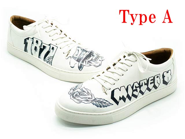 (50% OFF)��8���MISTER X/�ߥ��������å�����2023AW��Prisoner Shoes��Hand Paint��/�ץꥺ�ʡ����塼���ɥϥ�ɥڥ���ȡɡ�(UNCHANGING LOVE/��������󥸥󥰥��/POP EYES/�ݥåץ�����/���ᥫ��/�ۥåȥ��å�/�ϡ��졼/WOLF PACK/����եѥå�)