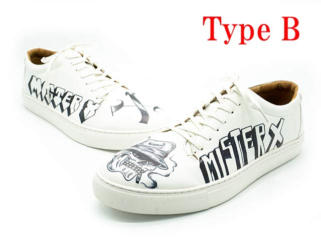 (50% OFF)��8���MISTER X/�ߥ��������å�����2023AW��Prisoner Shoes��Hand Paint��/�ץꥺ�ʡ����塼���ɥϥ�ɥڥ���ȡɡ�(UNCHANGING LOVE/��������󥸥󥰥��/POP EYES/�ݥåץ�����/���ᥫ��/�ۥåȥ��å�/�ϡ��졼/WOLF PACK/����եѥå�)