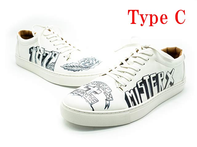(50% OFF)��8���MISTER X/�ߥ��������å�����2023AW��Prisoner Shoes��Hand Paint��/�ץꥺ�ʡ����塼���ɥϥ�ɥڥ���ȡɡ�(UNCHANGING LOVE/��������󥸥󥰥��/POP EYES/�ݥåץ�����/���ᥫ��/�ۥåȥ��å�/�ϡ��졼/WOLF PACK/����եѥå�)