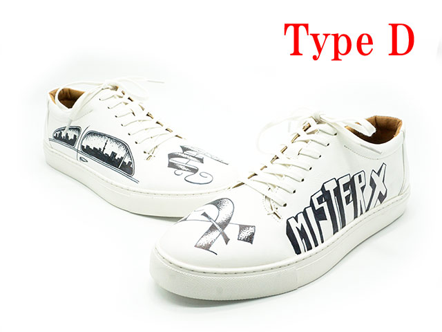 (50% OFF)��8���MISTER X/�ߥ��������å�����2023AW��Prisoner Shoes��Hand Paint��/�ץꥺ�ʡ����塼���ɥϥ�ɥڥ���ȡɡ�(UNCHANGING LOVE/��������󥸥󥰥��/POP EYES/�ݥåץ�����/���ᥫ��/�ۥåȥ��å�/�ϡ��졼/WOLF PACK/����եѥå�)