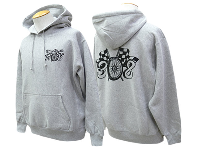 ��4����BLUE ROSE.308/�֥롼������.308�ۡ�12oz Heavy Weight Sweat Pullover Parka"Wheel Flag"/12���󥹥إӡ��������ȥ������åȥץ륪���С��ѡ������ɥۥ�����ե�å�"��