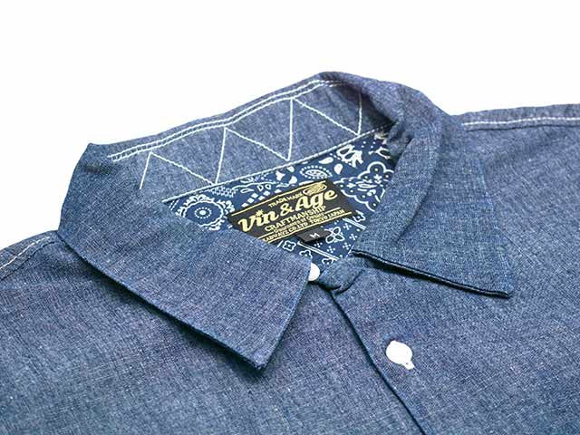 ��2����Vin&Age/������&��������2026SS��Open Collar Chambray Shirts/�����ץ󥫥顼�����֥졼����ġ�(VSL11)