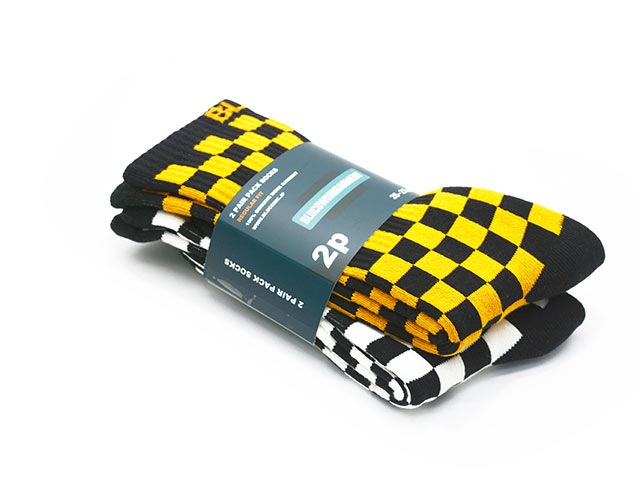 2­���åȡ�BLUCO/�֥륳��2026SS��2-Pack Sox��Checker"/2�ѥå����å����ɥ����å����ɡ�(163-55-002)