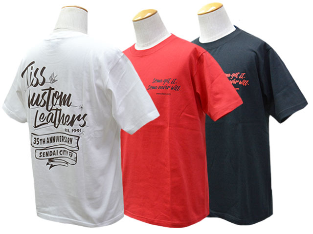 ��3����TISS CUSTOM LEATHERS/�ƥ�����������쥶�����ۡ�35th Anniv Crew Neck Tee/35��ǯ���롼�ͥå�Tee��