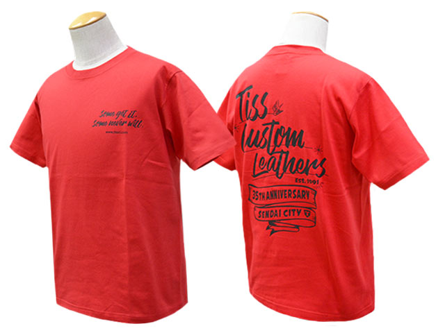 ��3����TISS CUSTOM LEATHERS/�ƥ�����������쥶�����ۡ�35th Anniv Crew Neck Tee/35��ǯ���롼�ͥå�Tee��