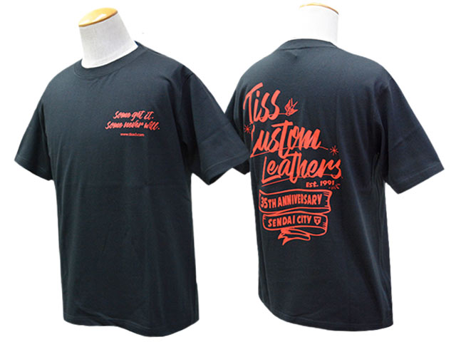 ��3����TISS CUSTOM LEATHERS/�ƥ�����������쥶�����ۡ�35th Anniv Crew Neck Tee/35��ǯ���롼�ͥå�Tee��