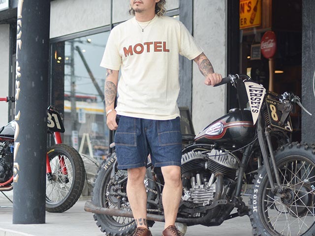 ��2����FREE WHEELERS/�ե꡼�ۥ����顼����2024SS��Short Sleeve Crew Neck Tee��MOTEL��/���硼�ȥ��꡼�֥��롼�ͥå�Tee�ɥ⡼�ƥ�ɡ�(2425015)