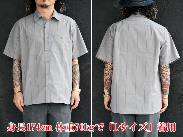 (30% OFF)��4����BLUCO/�֥륳��2025SS��Standard S/S Stripe Work Shirts/����������ɥ��硼�ȥ��꡼�֥��ȥ饤�ץ������ġ�(153-21-118)