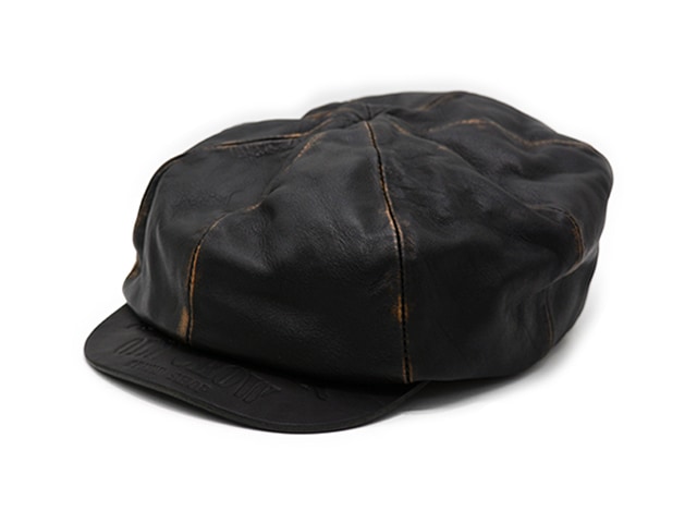 アーカイブ　KROFUNE　クロフネ　パッチワーク　再構築　レザー　キャスケット アーカイブKROFUNEクロフネパッチワーク再構築レザーキャスケット