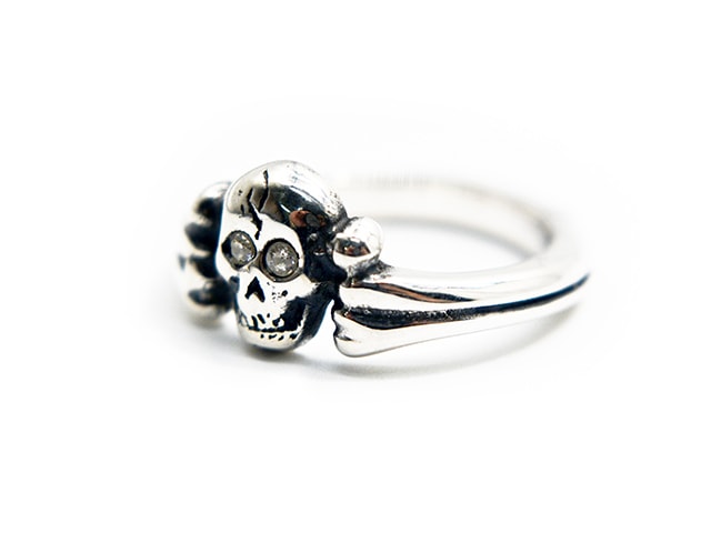 ��H��S/�������ե��������ۡ�SKULL&CROSS BONE RING/������&�������ܡ����󥰡�(26HS-R-SCB01-SV925)