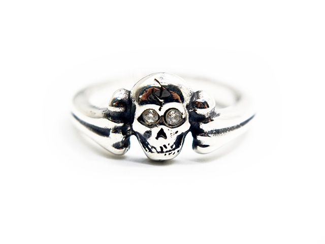 ��H��S/�������ե��������ۡ�SKULL&CROSS BONE RING/������&�������ܡ����󥰡�(26HS-R-SCB01-SV925)
