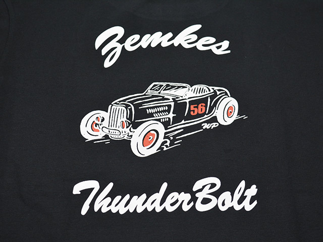 ��2����ZEMKE'S WHEELS WEAR/���ॱ���ۥ����륺�������ۡ�Rodder L/S Crew Neck Tee��Thunder Bolt��/���å������󥰥��꡼�֥��롼�ͥå�Tee�ɥ�������ܥ�ȡɡ�