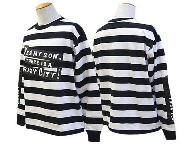 ��POP EYES/�ݥåץ�������2025SS��Crazy City Border L/S Tee/���쥤�������ƥ��ܡ��������󥰥��꡼��Tee��(25SS-PPE-10)