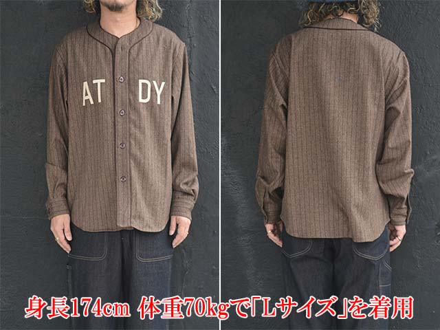 ��2����AT-DIRTY/���åȥ����ƥ�����2026AW��ATD L/S Baseball Shirt/ATD���󥰥��꡼�֥١����ܡ��륷��ġ�