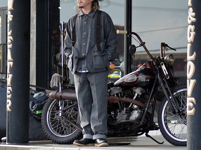 ��2����BLUCO/�֥륳��2025SS��12oz Denim Utility Vest/12���󥹥ǥ˥�桼�ƥ���ƥ����٥��ȡ�(151-35-010)