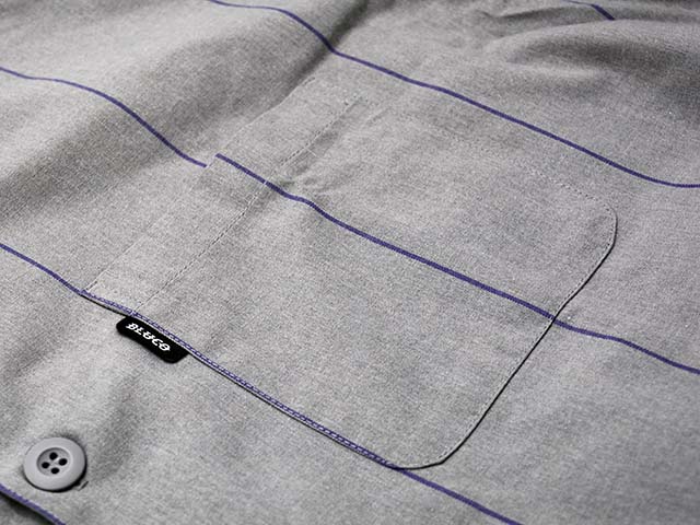 (30% OFF)��4����BLUCO/�֥륳��2025SS��Garage S/S Stripe Work Shirts/���졼�����硼�ȥ��꡼�֥��ȥ饤�ץ������ġ�(153-21-007)