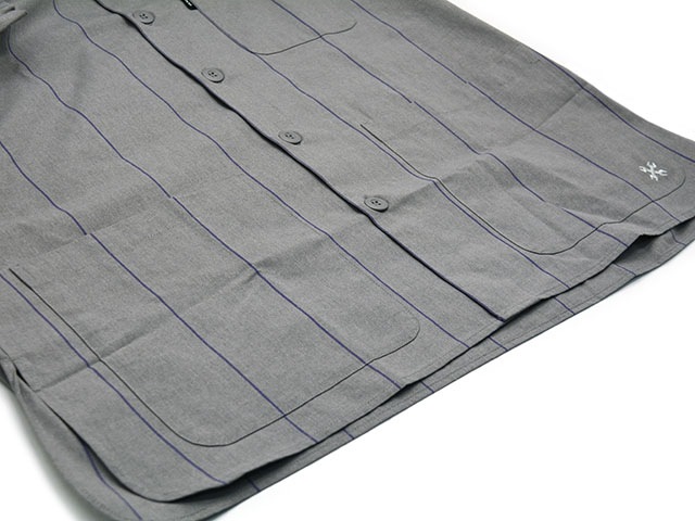 (30% OFF)��4����BLUCO/�֥륳��2025SS��Garage S/S Stripe Work Shirts/���졼�����硼�ȥ��꡼�֥��ȥ饤�ץ������ġ�(153-21-007)