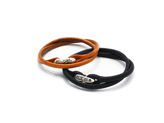 ��2����CRAMP by ��Ƿü���Ź/������ �Х� �����Υϥ����󥫥�ƥ�ۡ�Leather Double Wrap S-Kan Plain Bracelet/�쥶�����֥��å�S����ץ졼��֥쥹��åȡ�(Cr-301W)