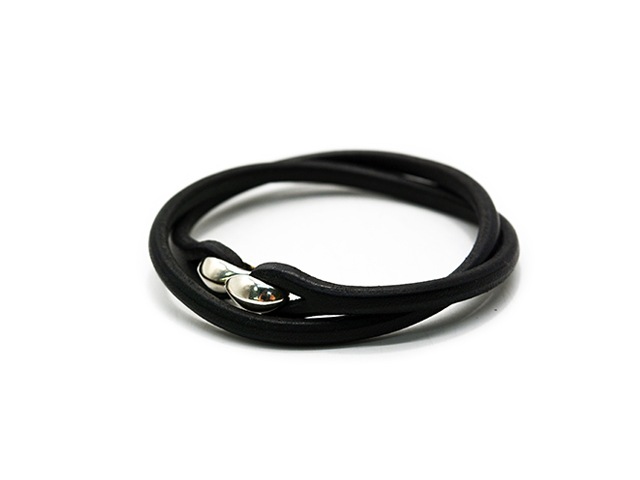 ��2����CRAMP by ��Ƿü���Ź/������ �Х� �����Υϥ����󥫥�ƥ�ۡ�Leather Double Wrap S-Kan Plain Bracelet/�쥶�����֥��å�S����ץ졼��֥쥹��åȡ�(Cr-301W)
