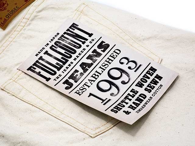 ��FULLCOUNT/�ե륫����ȡۡ�Wide Straight Denim Pants��Ecru Selvedge��/�磻�ɥ��ȥ졼�ȥǥ˥�ѥ�ġɥ�����奻��ӥå��ɡ�(0105EC/13.7oz)