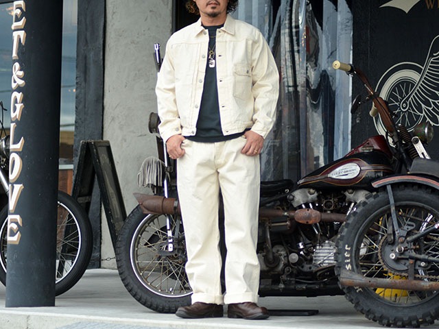 ��FULLCOUNT/�ե륫����ȡۡ�Wide Straight Denim Pants��Ecru Selvedge��/�磻�ɥ��ȥ졼�ȥǥ˥�ѥ�ġɥ�����奻��ӥå��ɡ�(0105EC/13.7oz)