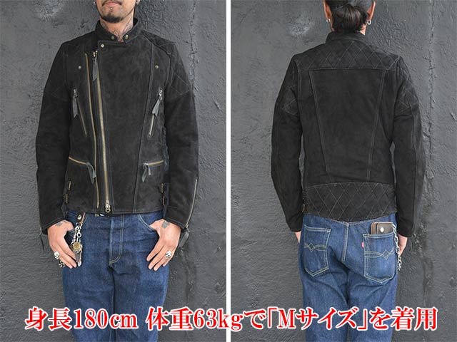 (30% OFF)��SKULL FLIGHT/������ե饤�ȡ�2023AW��Roughout Goatskin Semi Double Riders Jacket/��ե����ȥ����ȥ����󥹥��󥻥ߥ��֥�饤���������㥱�åȡ�