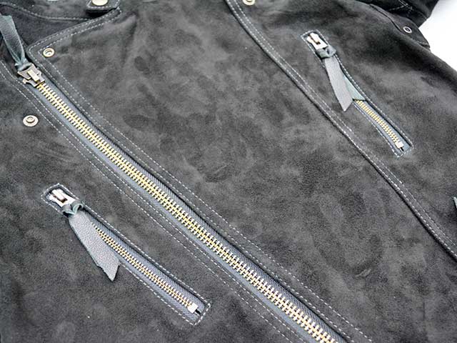 (30% OFF)��SKULL FLIGHT/������ե饤�ȡ�2023AW��Roughout Goatskin Semi Double Riders Jacket/��ե����ȥ����ȥ����󥹥��󥻥ߥ��֥�饤���������㥱�åȡ�