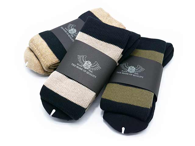 ��3����BLACK SIGN/�֥�å�������ۡ�Wide Border Original Fit Boots Socks/�磻�ɥܡ��������ꥸ�ʥ�ե��åȥ֡��ĥ��å�����(BSFA-22605B)