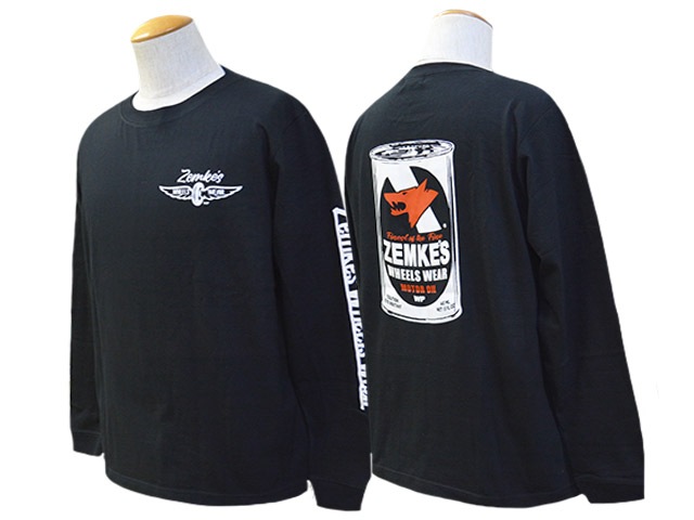 ��2����ZEMKE'S WHEELS WEAR/���ॱ���ۥ����륺�������ۡ�Rodder L/S Crew Neck Tee��Motor Oil��/���å������󥰥��꡼�֥��롼�ͥå�Tee�ɥ⡼����������ɡ�