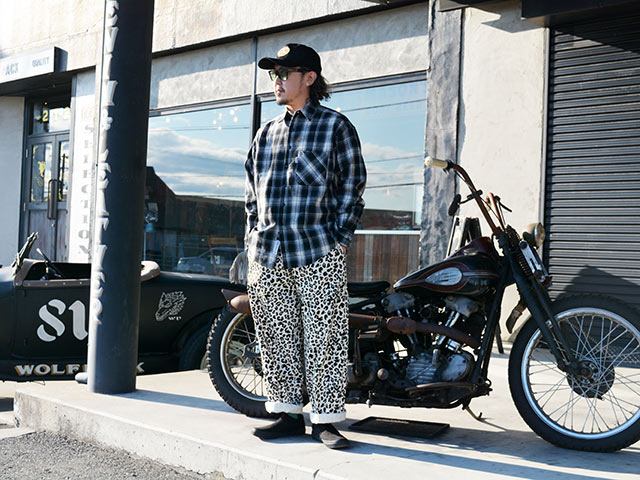 ��2����FLUTTER/�ե�å�����2025AW��The Holiday-Comfy fit-Cotton Twill Leopard Easy Pants/���ۥ�ǡ�����ե����ե��åȥ��åȥ�ĥ���쥪�ѡ��ɥ��������ѥ�ġ�(FL25-PT006)