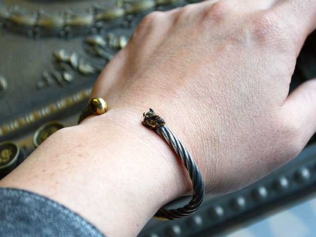 ��galcia/���륷���ۡߡ�GANGSTERVILLE/����󥰥������ӥ�ۡ�Devil&Skull Bangle/�ǥӥ�&������Х󥰥��(GSG-BA002SB)
