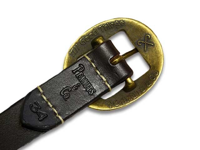 Peanuts&Co レザー スタッズベルト ブラス 30 【公式通販】