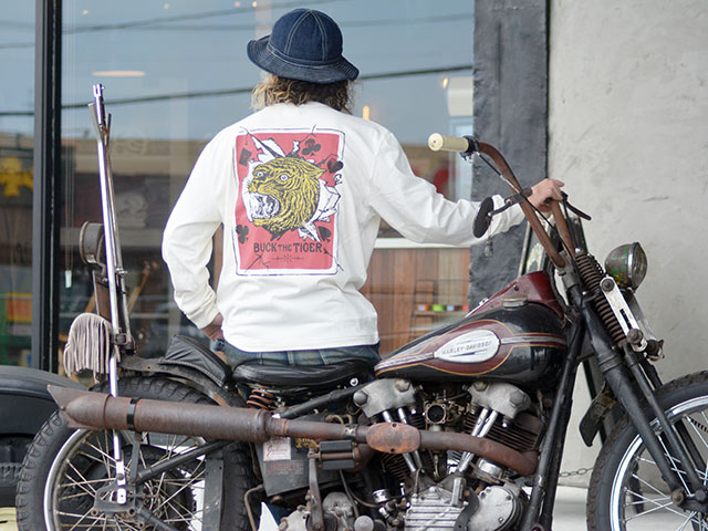 ��2����GANGSTERVILLE/����󥰥������ӥ��2024AW��Heavy Weight Binder Neck L/S Tee��TIGER ALLEY��/�إӡ��������ȥХ�������ͥå����󥰥��꡼��Tee�ɥ����������쥤�ɡ�(GSV-24-AW-14)