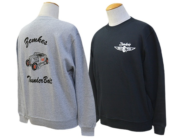2ZEMKE'S WHEELS WEAR/ॱۥ륺ۡRodder Pile Crew Neck SweatThunder Bolt/åѥ륯롼ͥååȡɥܥȡɡ