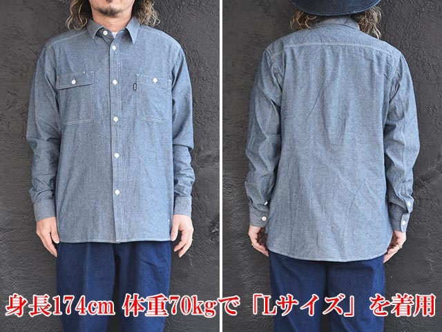 (30% OFF)��2����BLUCO/�֥륳��2025SS��Chambray L/S Work Shirts/�����֥졼���󥰥��꡼�֥������ġ�(151-11-121)