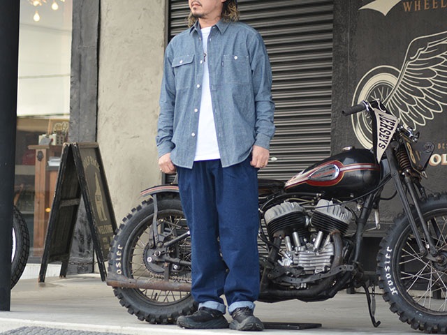 (30% OFF)��2����BLUCO/�֥륳��2025SS��Chambray L/S Work Shirts/�����֥졼���󥰥��꡼�֥������ġ�(151-11-121)