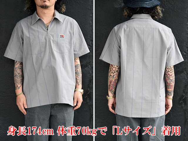 (30% OFF)��4����BLUCO/�֥륳��2025SS��Pullover S/S Stripe Work Shirts/�ץ륪���С����硼�ȥ��꡼�֥��ȥ饤�ץ������ġ�(153-21-101)