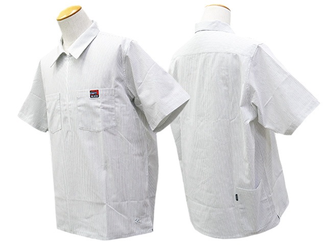 (30% OFF)��4����BLUCO/�֥륳��2025SS��Pullover S/S Stripe Work Shirts/�ץ륪���С����硼�ȥ��꡼�֥��ȥ饤�ץ������ġ�(153-21-101)