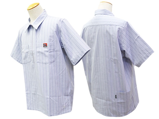 (30% OFF)��4����BLUCO/�֥륳��2025SS��Pullover S/S Stripe Work Shirts/�ץ륪���С����硼�ȥ��꡼�֥��ȥ饤�ץ������ġ�(153-21-101)